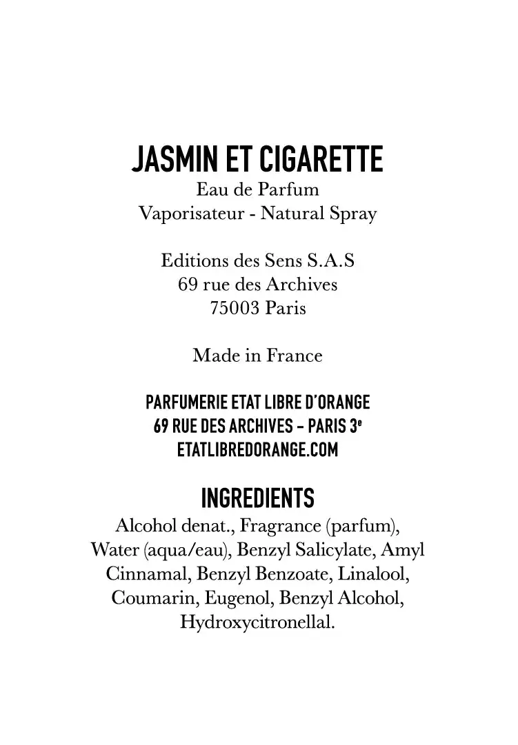 JASMIN ET CIGARETTE - Image