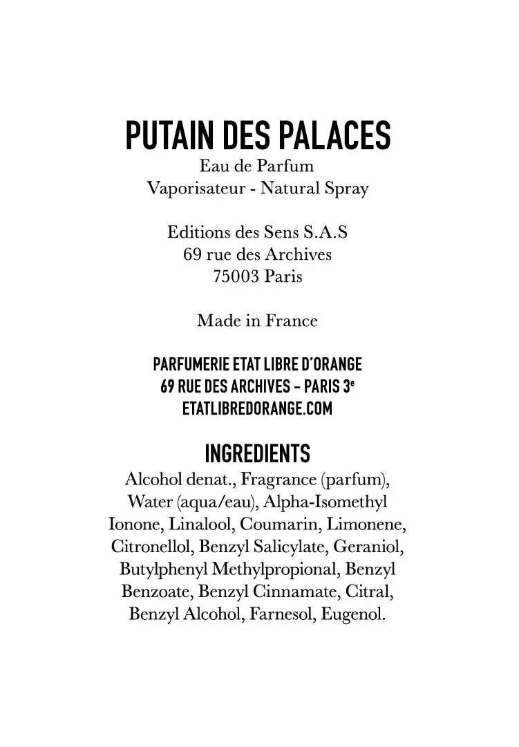 PUTAIN DES PALACES - Image